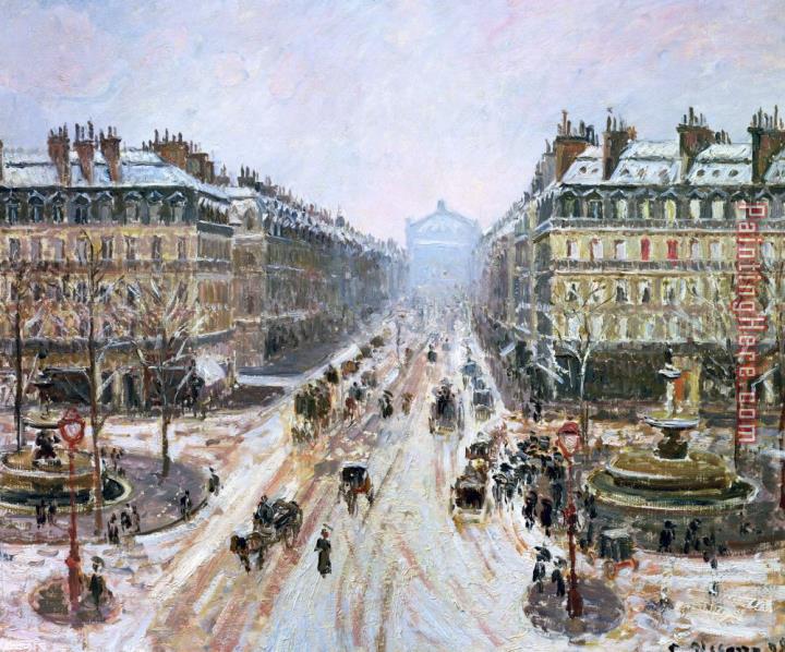 Camille Pissarro Avenue de l'Opera - Effect of Snow